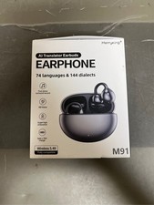 Ai Language Translation Earbuds, 3-in-1 Free-Clip Translator Earbuds, 144-langua
