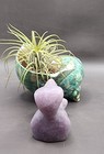 NEW Natural Stone Carved Small Alice In Wonderland Cheshire Cat Lepidolite — photo 4