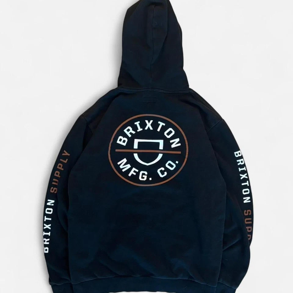 Sudadera con capucha negra Brixton talla mediana Foto 2 de 4