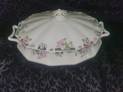 Vintage Royal Johnson Bros England Round Covered Vegetable Serving Dish