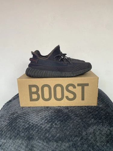UKSize 13.5 Adidas Yeezy Boost 350 V2 Low Nero Antiriflesso