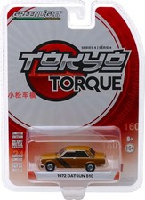 GreenLight 1:64 1972 Datsun 510 Trans-Am Decor 47020-C Car Model Toy For Boys