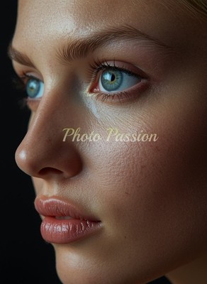 A4 Foto Portrait Frau Fließende Kunst Farben Poster (4073)