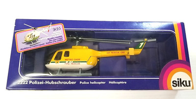 Siku Metro Dade Fire Rescue Diecast Helicopter West Germany # 2222 (box 235)