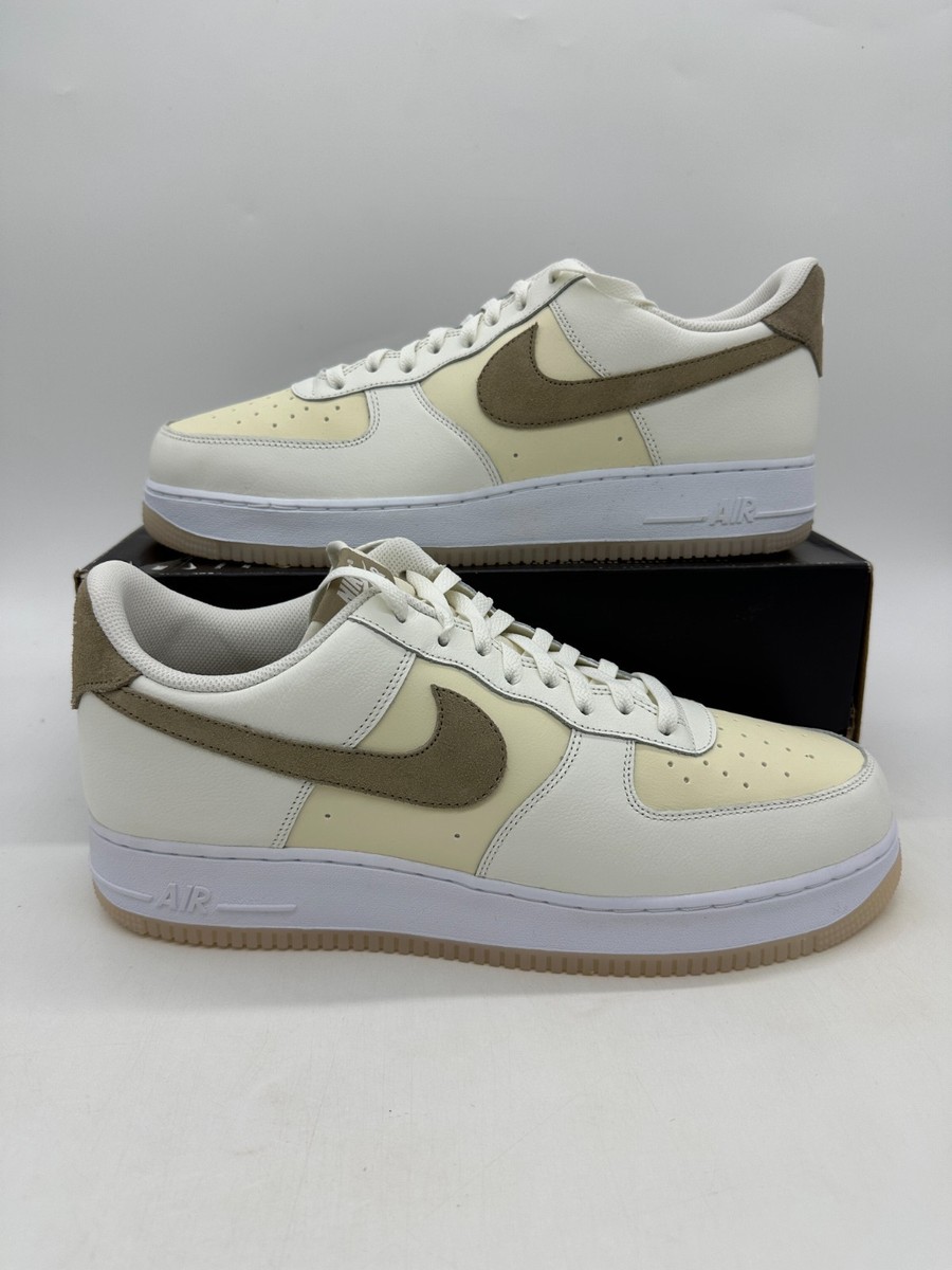 Nike Air Force '07 LV8 Men's size 14 White Khaki Leather Shoes