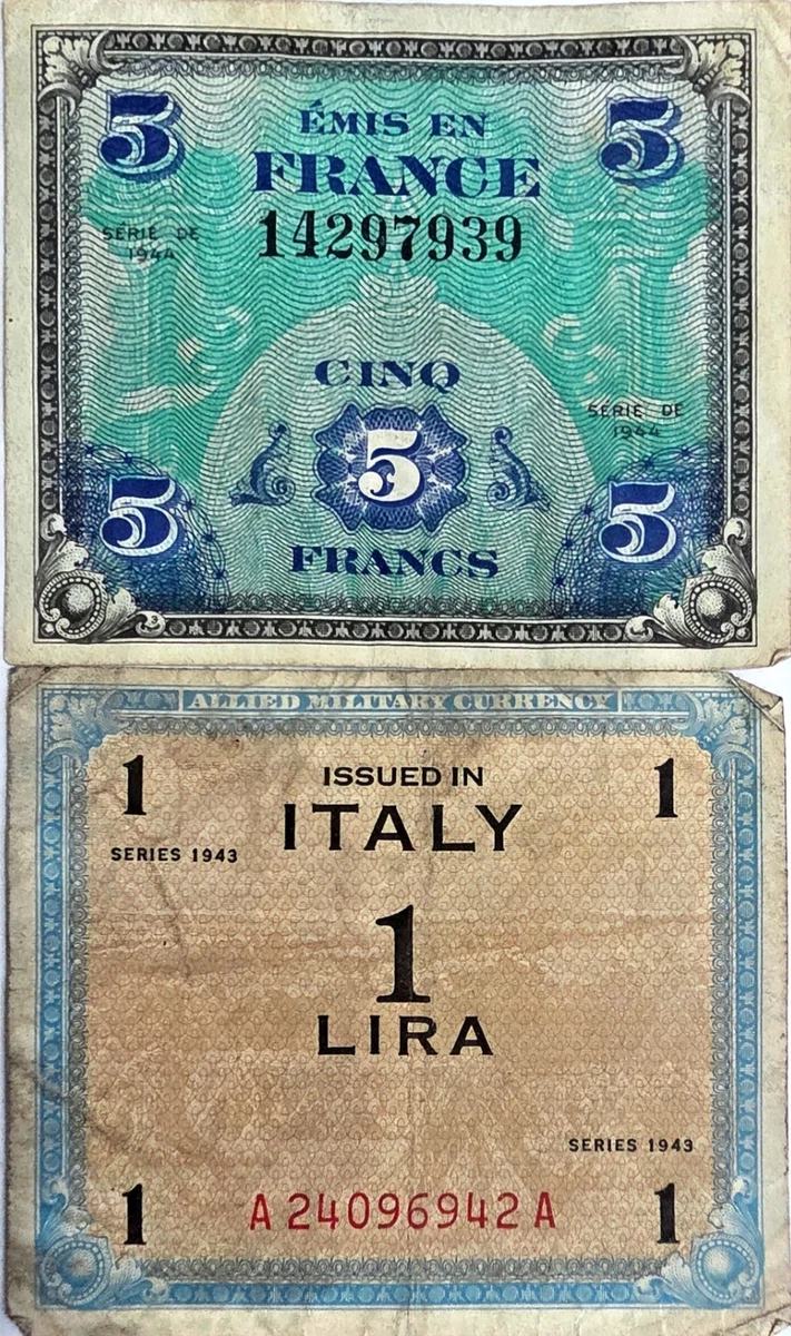 25+ 1944 Year Military Currency French Paper Money for sale
