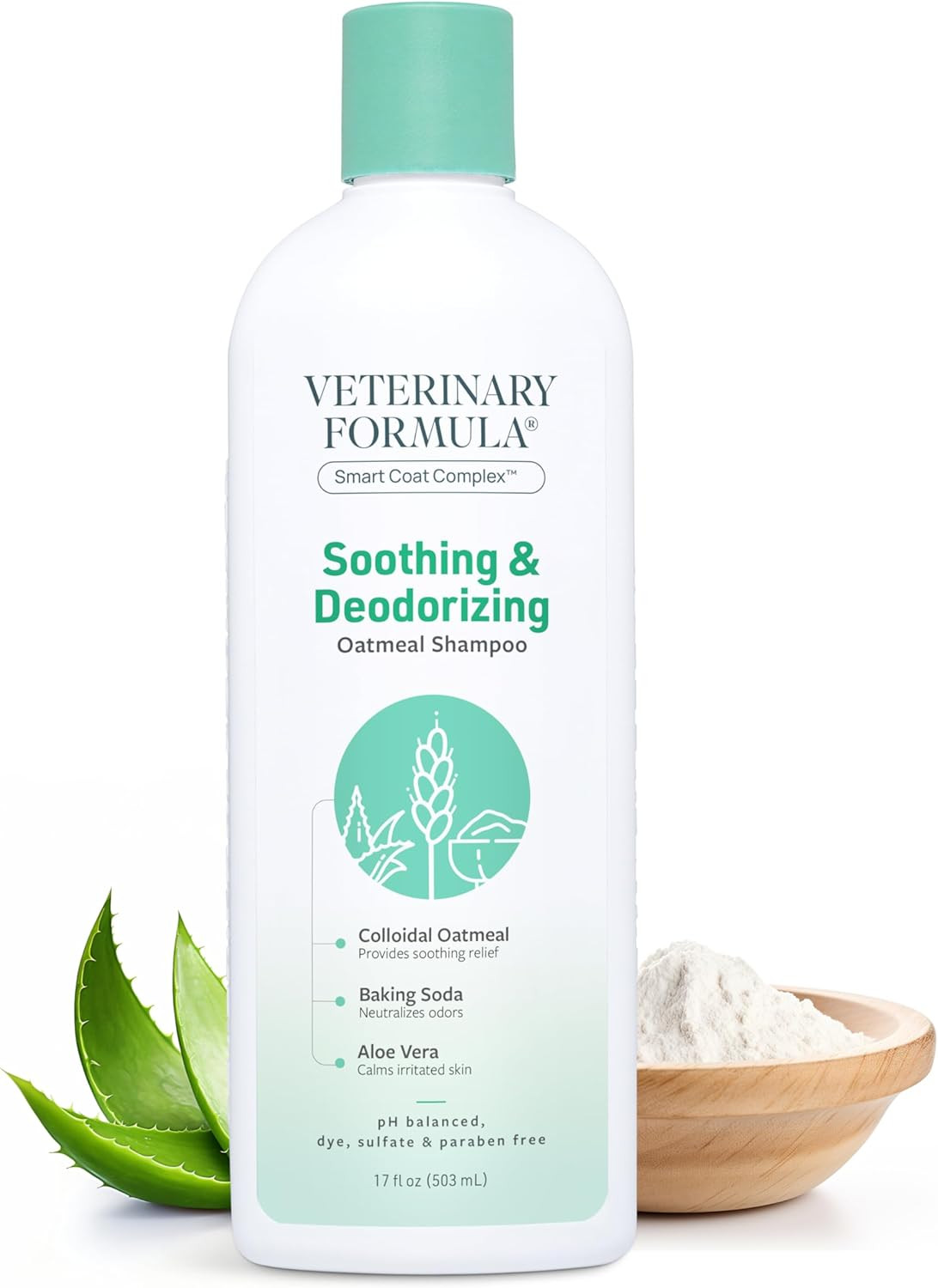 Smart Coat Complex Soothing and Deodorizing Oatmeal Shampoo for Dogs, 17 Fl Oz &ndash;