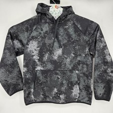 Nike Therma Fit Hoodie Mens Medium Black Gray Performance Training Long Sleeve