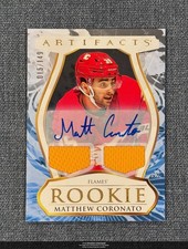 2023-24 Upper Deck Artifacts Matthew Coronato Auto Material Jersey Gold RC #/149