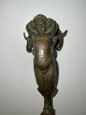 Late 19th Century Bronze Art Nouveau Putti Cherub Figure/Fixture