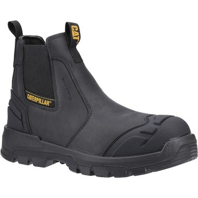 Caterpillar Striver XL Herren Schwarz Zum Überziehen Wasserdicht S7 Sicherheit Händler Stiefel