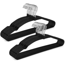 Metal Hangers 30 Pack, Non Slip Clothes Hangers Space Saving, Heavy Duty Rubber