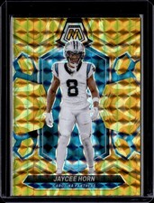 2024 Panini Mosaic #35 Jaycee Horn Mosaic Reactive Yellow