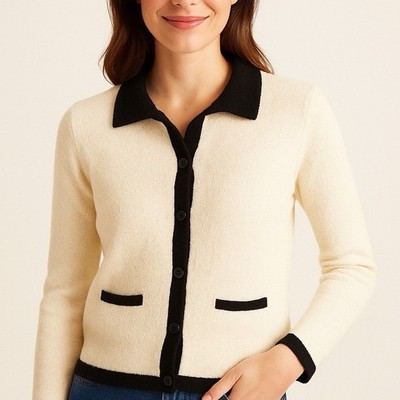 Vintage Amanda Smith Womens Soft Cardigan Size XL Old Money Preppy Academia