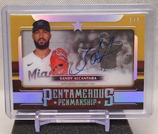2023 Sandy Alcantara Topps Five Star Pentamerous Penmanship Gold Auto #/5