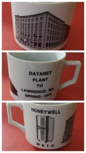 Vintage Honeywell Ceramic Mug 1979 Datanet M & TO Computer Lawrence MA Plant