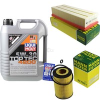 Mann Inspektionspaket 5L Liqui Moly Top Tec 5W-30 FüR VW Caddy IV Kombi 2.0 TDI
