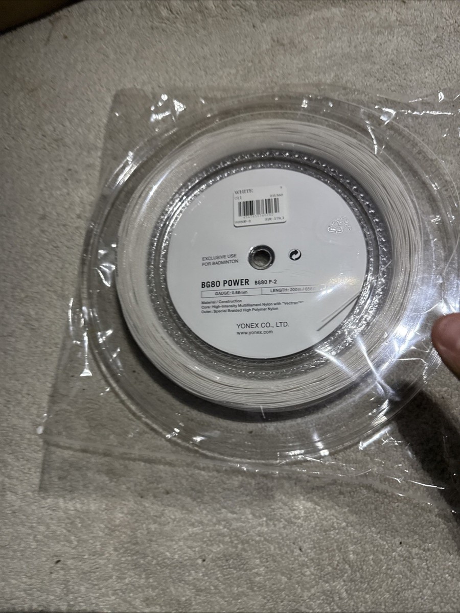 New: Yonex BG80 Power BG 80 P-2, 200M 656ft. Badminton String Reel