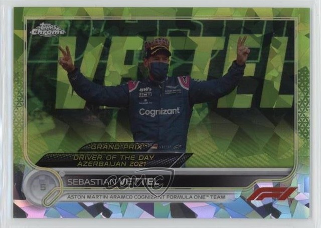 2022 Chrome Sapphire Formula 1 Chartreuse Refractor /199 Sebastian Vettel 16c2