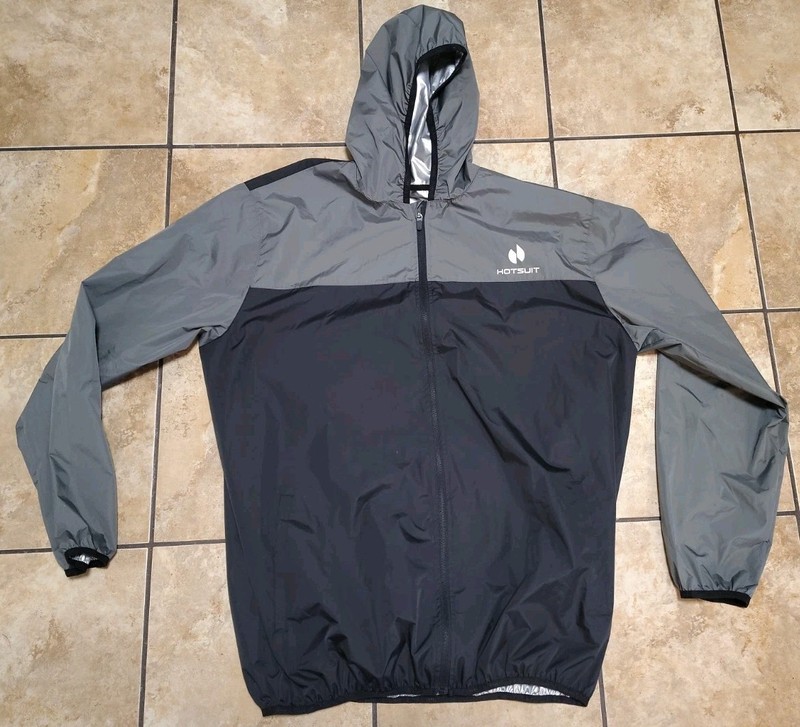 HOTSUIT Men's Sauna Suit 3XL Workout Hooded Jacket Long Sleeve XXXL