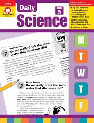 Daily Science, Grade 5 Teacher Edition by Evan-Moor Corporation PAPERBACK