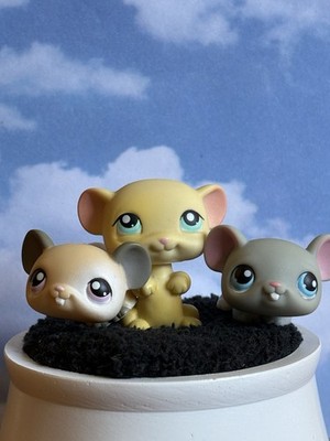 MOUSE Lot #104 #115 #448 Authentic Littlest Pet Shop Hasbro LPS Figure