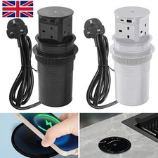 4 Outlets Pop up Socket for Kitchen Worktops Hidden Recessed Power Socket USB~