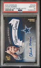 CHUCK NORRIS 2022 PANINI DONRUSS FANS OF THE GAME AUTO #FGCN PSA 10 POP 1 RARE!!