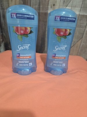 2 Pack Secret Ph Balancing Minerals Sweet Tangerine Clear Gel Deodorant 2.6oz