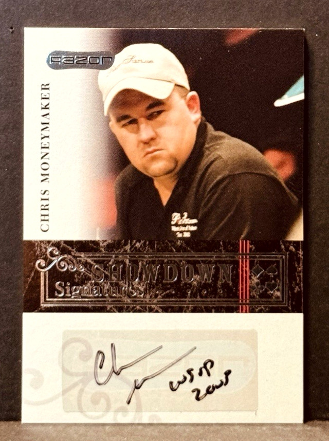 Chris Moneymaker 2006 Razor Poker Showdown Signatures Auto Card #A-29