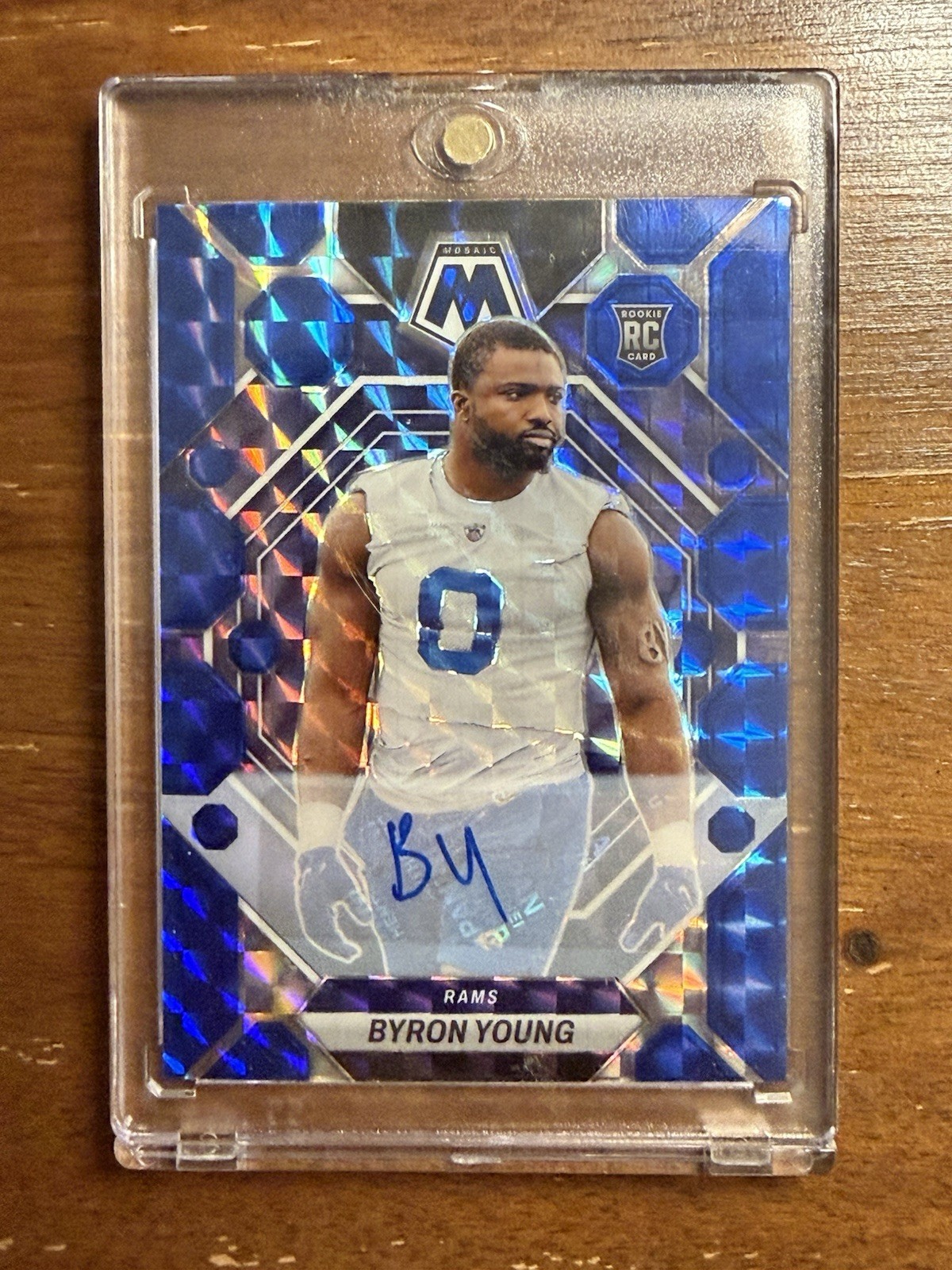 Byron Young Panini Mosaic #291 Autograph-Blue
