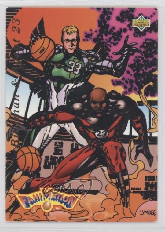 1992-93 Upper Deck FaniMation Larry Bird Michael Jordan #510 HOF