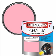 Chalk Emulsion Paint Pink Matt Finish Walls Ceilings Furniture Vinyl Home Tin