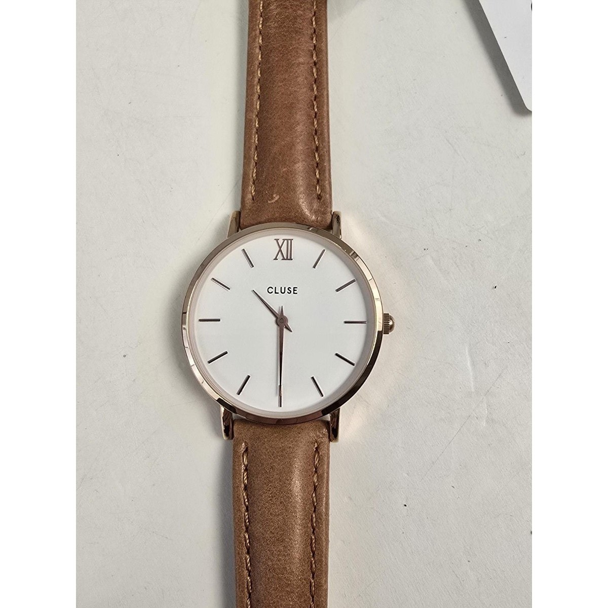 Cluse Minuit Watch Women Rose Gold Tone White Dial 38mm 