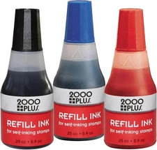 2000 PLUS Ink Refill for Self-Inking Stamps and Stamp Pads, 0.9 fl oz, Red 