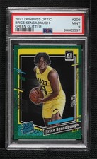 2023-24 Donruss Optic Green Glitter Prizm 44/77 Brice Sensabaugh PSA 9 MINT 3hd