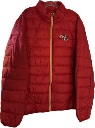 NFL San Francisco 49ers Red Zip Up Puffer Jacket Yellow Zipper Gr. XL Sports Wear - Bild 5 von 7