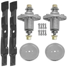 Spindle  Blade w/ Pulley for John Deere X145 X127 S100 E100 E110 E120 42" 2x