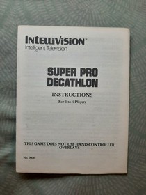 SUPER PRO DECATHLON for Intellivision - NEW w/flat box! - EXCELLENT condition!