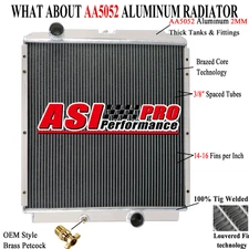 2-Row Aluminum Radiator fits 1997-2003,1998 Mitsubishi Fuso FE639&FG649 3.9L I4