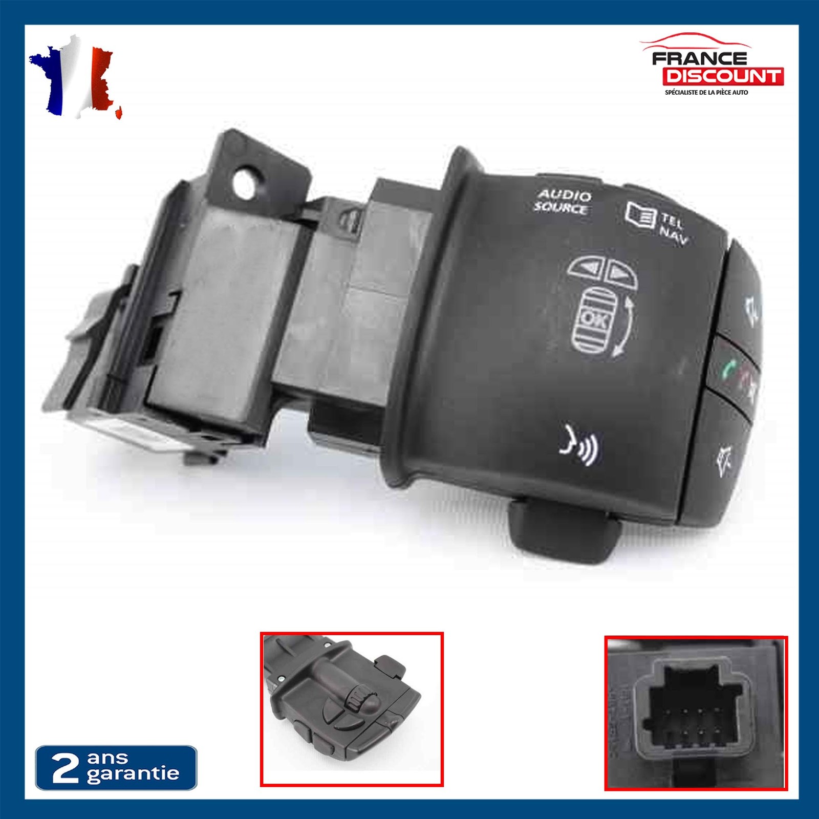 Commande volant Laguna III Grandtour pour remplacer bouton use