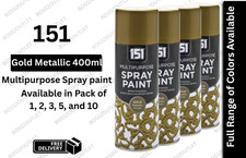 151 Gold Metallic Spray Paint 400ml – Multipurpose Fast Drying |Packs 1,2,3,5,10