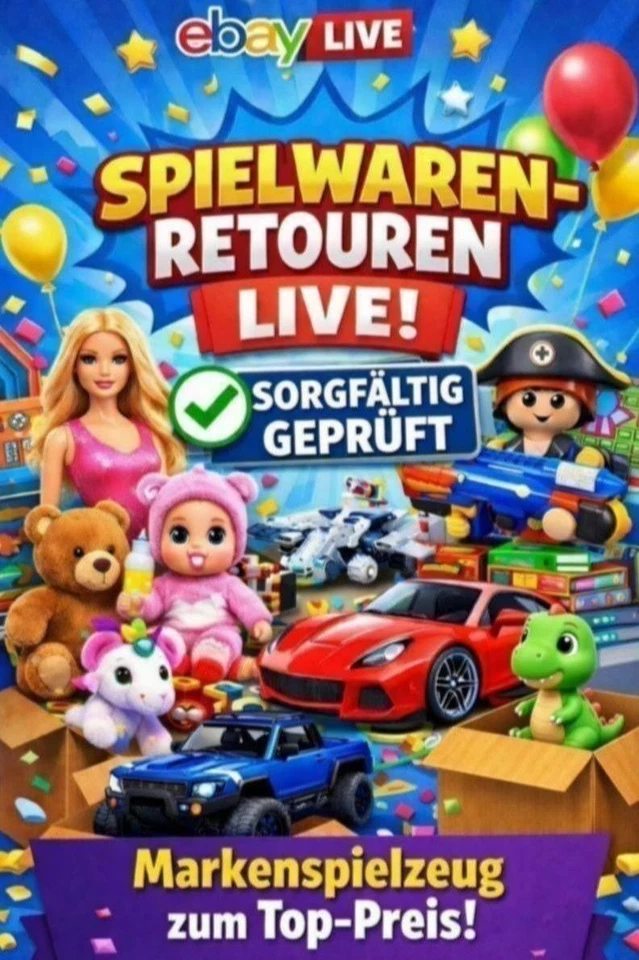 Markenspielwaren zu günstigen Preisen - Live Shopping geprüfte Retouren