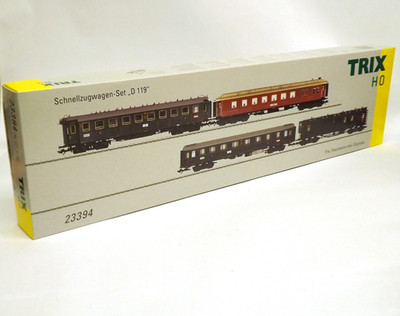 Trix 23394 D119 Schnellzug Personenwagen 4 Wagen Set (Spur HO) Originalverpackt