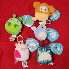 Squishmallow 3.5" Clip On Lot Of 5 Griffin, Sol, Shasta, Trenton And Caedyn NWT