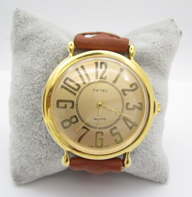 Women Netec Quartz Big Analog 42mm Round Watch (I41) ''New Battery''