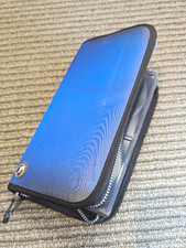 Case Logic Blue Nylon CD DVD Storage Wallet Zipper Binder Case Pouch Holds 24 32