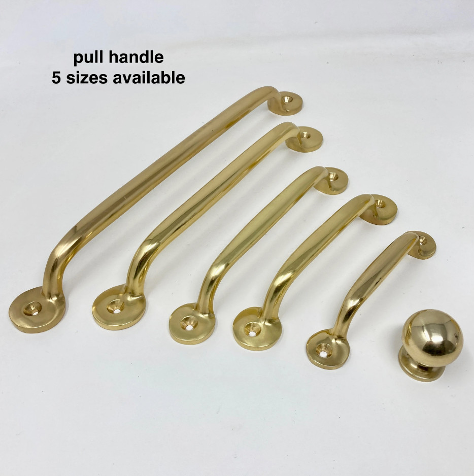 Knobs Handles Backplate Brass LACQUERED Solid Polished Brass Handles and Knobs