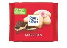 Ritter Sport Marzipan Dark Chocolate Bar, 100g, Sharing Bar 100g 