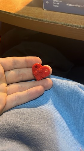 PORTACHIAVI CUORE LEGO PER COPPIE, LEGO HEART KEYCHAIN FOR COUPLE 3D PRINT DOM3D - Foto 6 di 7